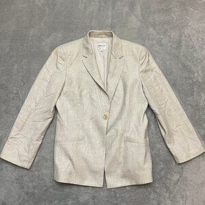 Armani Collezioni Blazer 93% Casimir 7% Silk Women's Sz 8 Made In Italy